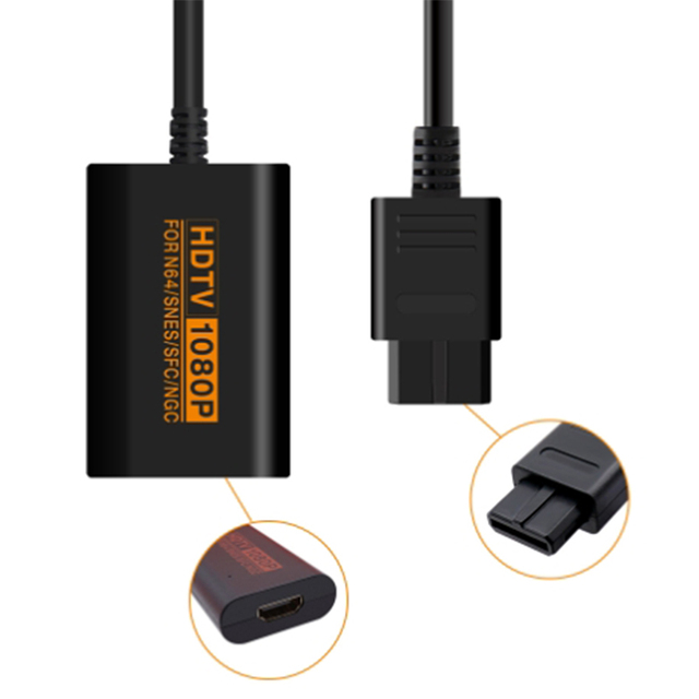HDTV Converter 1080p for Nintend N64 HDTV Adapter Cord Cable Plug and Play for SNES NGC Retro Video Game Console