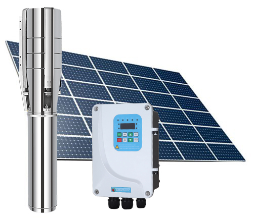 Солнечный насос постоянного тока с полным скважинным отверстием и солнечная водяная насосная система для фермы