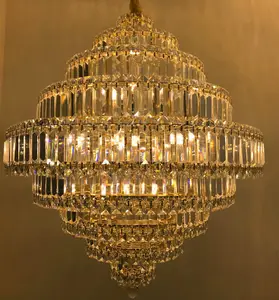 Modern 18 1/2 "Large Chrome 18-licht Crystal Chandelier für Dining Room House Foyer Kitchen Island