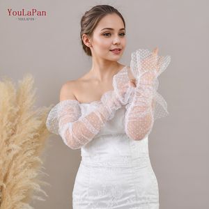 YouLaPan <span class=keywords><strong>VM70</strong></span> Gants élégants pour femme à motif pois, longueur coude, pour mariée, robe de mariée, soirée, accessoire de main - Product Image 6