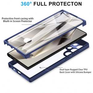 Étui de téléphone double face à protection intégrale 360° pour Samsung Galaxy S21 S22 S23 Plus S24 S25 Ultra Protection d'écran avant Coque transparente - Product Image 2