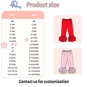 Pantaloni con Volant in <span class=keywords><strong>Cotone</strong></span> Tinta Unita per <span class=keywords><strong>Bambina</strong></span>, Alta Qualità, Traspiranti e Morbidi, <span class=keywords><strong>Leggings</strong></span> Casual per Bambine - Product Image 2