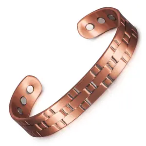 2024 nouveau design bon bénéfice pour la santé 99.95% bracelets magnétiques en cuivre pur pour la douleur arthritique