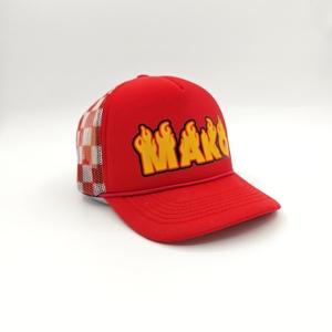 Casquette Trucker Personnalisée Broderie et Impression 5 Panneaux avec Corde en Mousse – Casquette de Baseball Snapback Personnalisée - Product Image 5