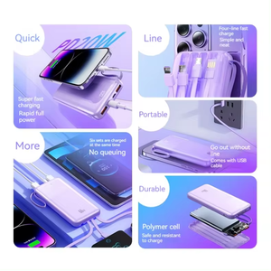 Chargeur portable OEM/ODM <span class=keywords><strong>C</strong></span>âble de charge intégré 22.5W Charge rapide Logo personnalisé <span class=keywords><strong>10000</strong></span> mah batterie externe type <span class=keywords><strong>c</strong></span> - Product Image 6