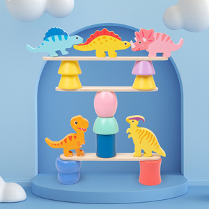 Hot New Wooden Dinosaur Building Blocks Colorful Animal Shape Stacking Educational Toys for Children Enhances Cognitive Skills - Product Image 5