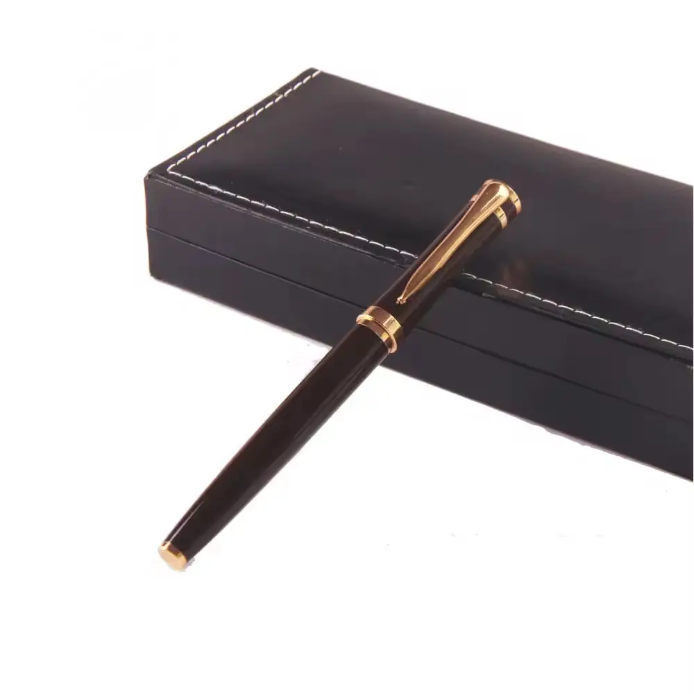 الترويجية الفاخرة قلم معدني بسن مستدير للرجل مخصص شعار ل القلم و مربع هدية مجموعة أقلام حالة