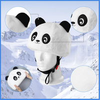 Housse de casque de ski et snowboard en peluche décorative motif panda pour casque de ski, skateboard et moto – Vente en gros