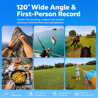 Caméra miniature H1 1080P WiFi avec double écran IPS de 1,3 pouce + 0,85 pouce, MicroSD, grand angle 120°, selfies, étanche 30m, fixation magnétique