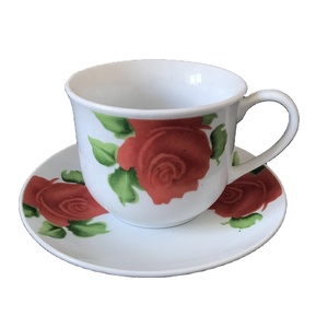 Taza de porcelana fina con estampado de flores de América del Sur, platillo de cerámica para té/Café, Juego de platillos - Product Image 4