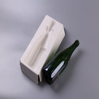 Gevormde Pulp Wijnfles Verpakking Binnenbak Wijn Verzender, Wijnfles Lade, Papier Pulp Lade Voor Wijnflessen Drager