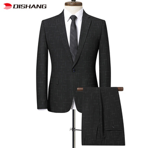 Nouvel ensemble de costume 2 pièces pour homme, élégant, anti-plis, respirant, idéal pour le bureau et les mariages - Product Image 6