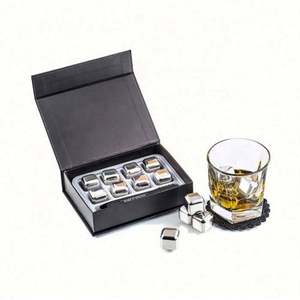 OEM Cheap Price Custom Stainless Steel Whiskey Stones Metal Reusable Ice <b>Cubes</b> for Bar - Product Image 1