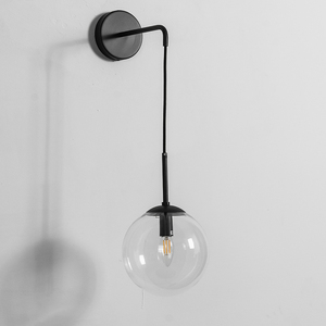 Applique Murale Moderne en Fer, Cuivre et Verre, Style Nordique Minimaliste, <span class=keywords><strong>Lampe</strong></span> <span class=keywords><strong>de</strong></span> <span class=keywords><strong>Chevet</strong></span> pour Chambre, Décoration Créative pour Hôtel, Luminaire Mural Globe Transfrontalier - Product Image 3
