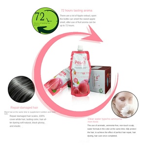 JiaYing Serie Colorazione Capelli al Gusto Pesca, Crema Nera per Tintura Capelli, Erbe di Qualità Premium, Copre i Capelli Bianchi, Speciale per Barbieri - Product Image 3