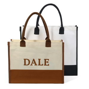 Custom Logo Natural Black <strong>Jute</strong> <strong>Bag</strong> Hessian Shopper <strong>Tote</strong> <strong>Bags</strong> With Strong Handles - Product Image 5