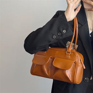Sac à main compact pour femme 2026 – Sac fourre-tout professionnel simple, élégant et polyvalent en cuir véritable avec fermeture éclair - Product Image 5