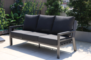 Ensemble <span class=keywords><strong>de</strong></span> salle à manger d'extérieur <span class=keywords><strong>de</strong></span> luxe moderne, structure <span class=keywords><strong>en</strong></span> aluminium <span class=keywords><strong>gris</strong></span>, mobilier <span class=keywords><strong>de</strong></span> patio résistant aux intempéries, ensemble <span class=keywords><strong>de</strong></span> salle à manger décontractée pour <span class=keywords><strong>jardin</strong></span>, 5 pièces - Product Image 4