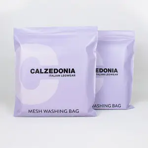 Custom Logo Print Eco-Friendly Zipper Plastic bags Full Print Matte Zip Lock Envelope For shirts Hoodies packaging