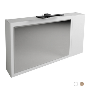 Espejo Horizontal de Pared con Marco Blanco de 90x15x50 cm con Iluminación LED - Product Image 1