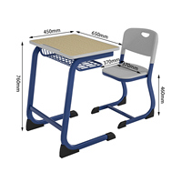 Meubles de classe ergonomiques et écologiques, chaises en bois pour enfants, ensemble bureau et chaise avec rangement pour l'école