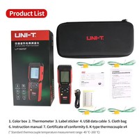 Termómetro de Cuatro Canales Uni-T UT325F, Fabricado en China, para Trabajos en Metal, Papel y Electrónica