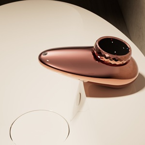 Robinet de luxe en forme de galet en or rose robinet moderne monotrou multifonctionnel en laiton avec aérateur réversible anti-éclaboussures - Product Image 2