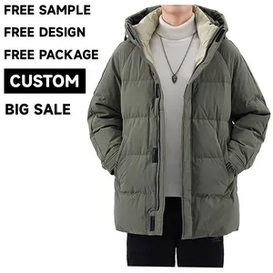 도매 사용자 정의 로고 Oem 인쇄 겨울 버블 재킷 남성 오리 다운 야외 퍼 재킷