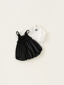 Traje de Niña para Primavera y Otoño, Vestido de Manga Larga, Falda con Lazo, 2 Piezas, Ropa de Moda para Bebés y Niñas - Product Image 3
