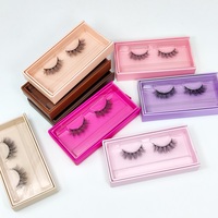 Faux cils vendeur naturel Curl pleine bande cils boîte de cils personnalisée 5D vaporeux faux cils