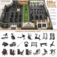 TOPTONS : Projet clé en main pour club de fitness commercial – Service de conception de plan de configuration et d'adaptation d'équipements de gym tout-en-un pour les propriétaires de salles de sport