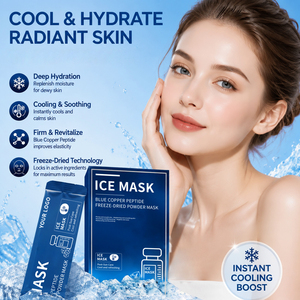 Masque en poudre de peptides de cuivre Ghk-cu, anti-rides et anti-âge, masque facial en gelée d'argile rajeunissant, peeling froid personnalisé OEM - Product Image 6
