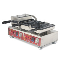 Machine à gaufres Taiyaki électrique en forme de poisson Jinchin, plaque personnalisée, revêtement antiadhésif, 2 par lot, haute puissance 3120W, 0-300°C