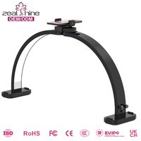 Lampe à LED pliable demi-lune grande taille avec support pour téléphone, idéale pour le nail art, lampe de table pour la maison et l'éclairage de bureau