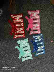 New Stock Big Size 10.7inch/27.3cm Iron on Chenille Sequin Mixed Embroidered Mama Bow Patch - Product Image 2