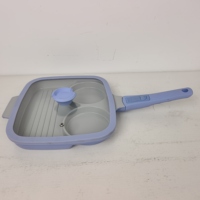 Poêle à œufs et steaks en céramique antiadhésive, poêle à omelettes 3 en 1, poêle à frire multi-sections, poêle à petit-déjeuner avec poignée amovible