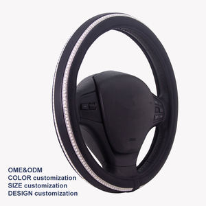 Housse de volant de luxe à double rangée de strass, accessoires intérieurs de voiture universels en cristal scintillant - Product Image 2