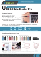 Bloqueador DE DATOS USB C Pro tipo C 3,0 Bloqueador DE DATOS USB puro para teléfonos celulares, tabletas bloquean la transferencia de datos no deseados, protegen de forma segura