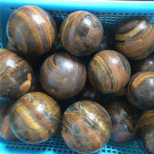 All'ingrosso naturale <span class=keywords><strong>occhi</strong></span> di <span class=keywords><strong>tigre</strong></span> giallo pietra di cristallo Quatrz sfera di guarigione pietre Reiki per fengshui - Product Image 6