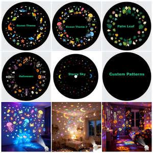 Projecteur d'ondes océaniques rotatif à luminosité réglable, <span class=keywords><strong>veilleuse</strong></span> <span class=keywords><strong>rechargeable</strong></span> par USB, lumière d'ambiance pour les fêtes de fin d'année et Noël - Product Image 3
