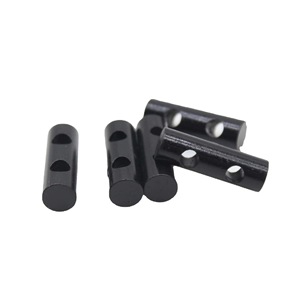 Allume-feu en alliage de magnésium à double trou, noir, pour survie en extérieur, mini outil de démarrage de feu pour camping, randonnée, usage d'urgence - Product Image 1
