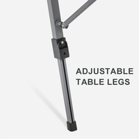 Table de camping pliante portable facile à monter, 5 unités, en aluminium, pour barbecue IGT, avec pieds réglables