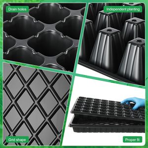 Bandejas de Cultivo de Plástico ABS Ecológicas de 200 Celdas con Cúpula de Humedad y Dos Ventilaciones para Germinación de Plántulas y Siembra de Semillas - Product Image 3