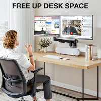 Nouveau support mural pour double moniteur en acier allié, compatible avec les écrans de 17 à 34 pouces, VESA 100x100 mm, mouvement complet, rotation à 360°, inclinaison à 90°, câble inclus