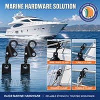 Crochet d'ancrage coulissant à dégagement rapide en acier inoxydable 316 noir marin, crochets universels 3/8-5/8 pouces, accessoires de quincaillerie pour yacht et bateau