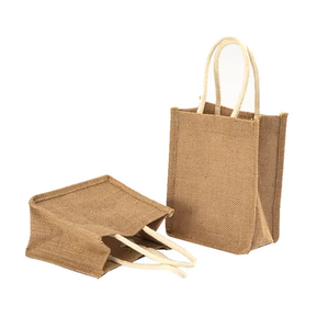 <strong>Wholesale</strong> Custom Personalized Favor Beach Bridesmaids Wedding Hemp Linen Coated <strong>Jute</strong> Gift <strong>Tote</strong> Shopping <strong>Bags</strong> - Product Image 2