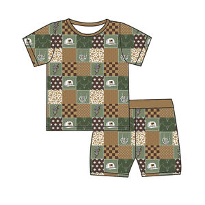 Dukung Pola dan Desain Anda Sendiri, Sesuaikan Set Piyama Serat Bambu yang Dicetak, Serat Bambu untuk Tidur Bayi - Product Image 3