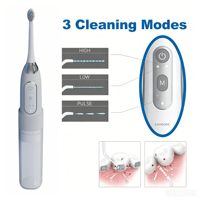 Brosse à dents électrique et irrigateur buccal 2-en-1 rechargeable par USB, étanche IPX7, 3 modes, jet d'eau UVC, pour usage quotidien, marque distributeur