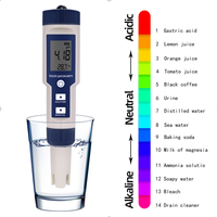 Sortie d'usine 5 en 1 numérique étanche TDS/EC/PH/salinité/température mètre PH testeur