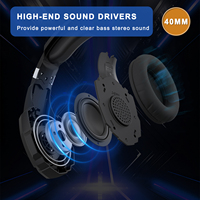 Casque de jeu dynamique AAC WD90-G9000 Plus en promotion avec basses profondes, son stéréo et microphone pour ordinateur et utilisation en voyage